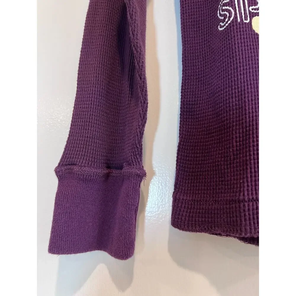 The Children's Place Boys Large 10/12 Purple Thermal Waffle Knit Shirt Space UFO